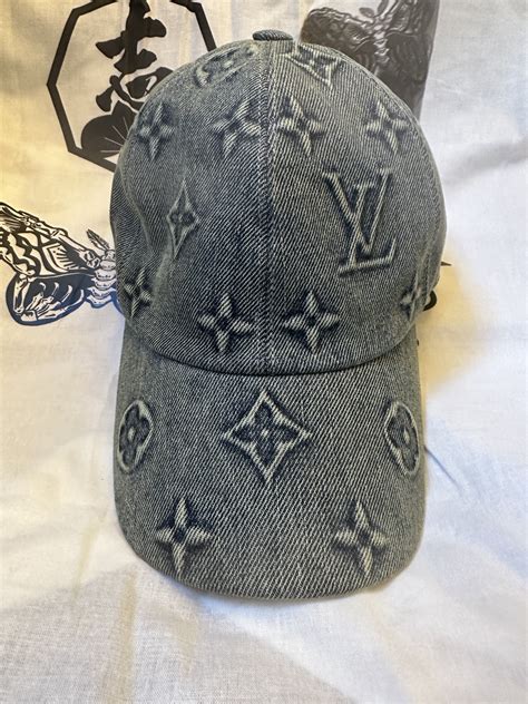 louis vuitton monogram denim hat|louis vuitton fitted cap.